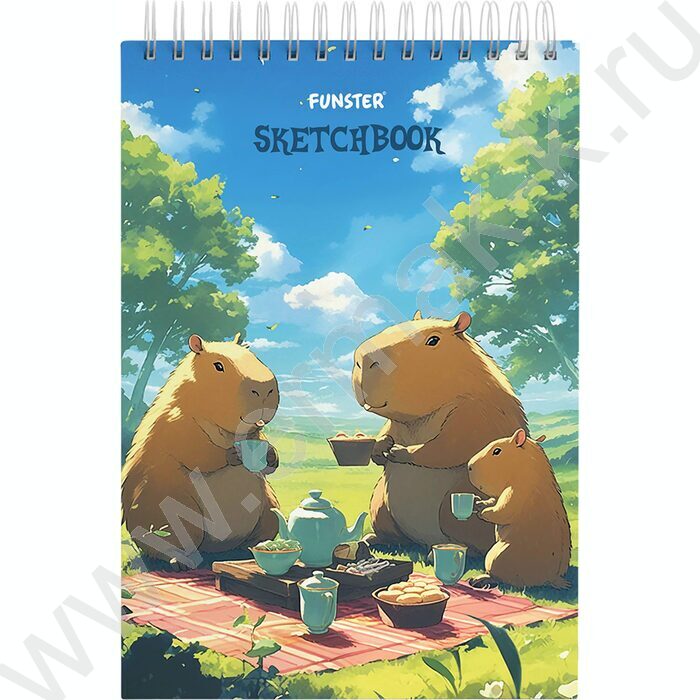 Скетчбук  60л А5  "Ассорти Funny pets" 100г/кв.м NEW | Фото 3