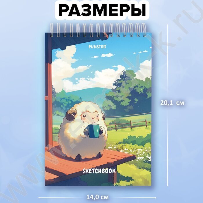 Скетчбук  60л А5  "Ассорти Funny pets" 100г/кв.м NEW | Фото 6