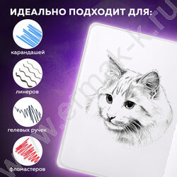 Скетчбук  80л 145х203мм, резинка "Хогвартс" 80г/кв.м NEW | Фото 8