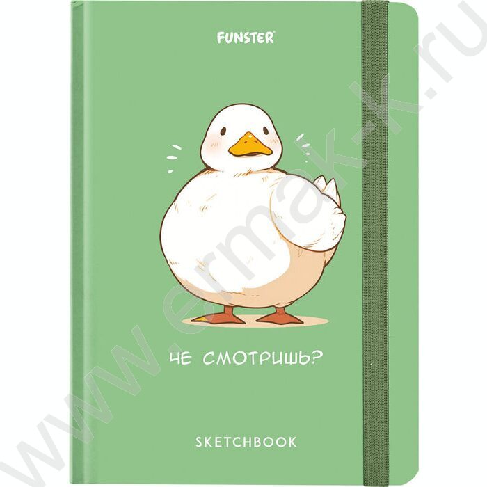 Скетчбук  80л 145х203мм, резинка "Че смотришь?" 80г/кв.м | Фото 1