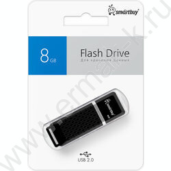 Съемный носитель информации  8GB USB Flash Drive <USB 2.0> черный "Quartz" NEW | Фото 4