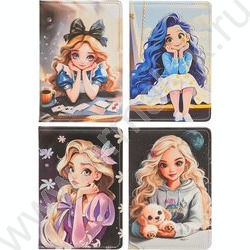 Блокнот-дневник 80л 21*14см "Девочка" цв.обл.с рисунком, /ассорти/,блок с иллюстрациями линия и  NEW | Фото 1