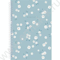 Зап. книжка  80л А5 спираль "Цветочные мотивы-2" NEW | Фото 1