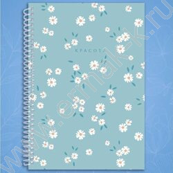 Зап. книжка  80л А5 спираль "Цветочные мотивы-2" NEW | Фото 2