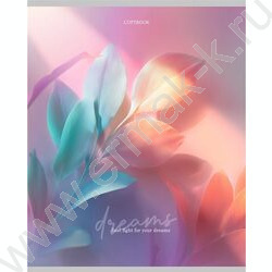 Тетрадь  48л клетка "Нежные цветы и листья" /софт-тач, хол фольга/ ассорти NEW | Фото 2