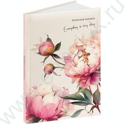Зап. книжка  80л А5 тв.обл. "Нежные пионы-5" /глянец/ NEW | Фото 1