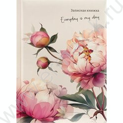 Зап. книжка  80л А5 тв.обл. "Нежные пионы-5" /глянец/ NEW | Фото 2