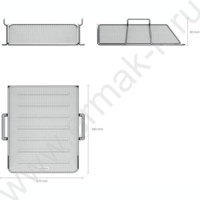Лоток горизонтальный сетчатый (металл) Steel серебряный | Фото 4