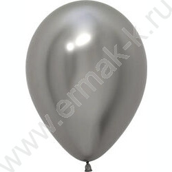 Шар воздушный 12''/30см Reflex Зеркальный блеск,Серебро хром NEW | Фото 1