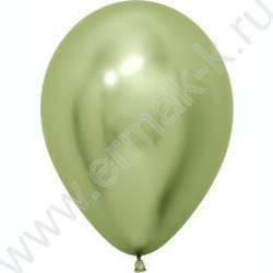 Шар воздушный 12''/30см Reflex Зеркальный блеск,Лайм хром NEW | Фото 1