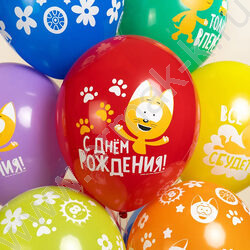 Шар воздушный 12''/30см 1ст Котенок Котэ.С Днем Рождения! ассорти пастель NEW | Фото 3