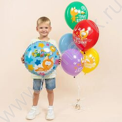 Шар воздушный 12''/30см 1ст Котенок Котэ.С Днем Рождения! ассорти пастель NEW | Фото 8