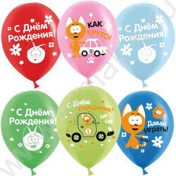 Шар воздушный 12''/30см 2ст Котенок Котэ ассорти пастель NEW | Фото 1