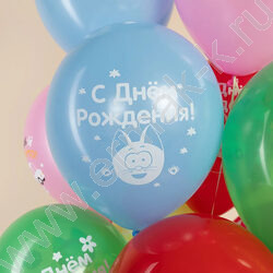 Шар воздушный 12''/30см 2ст Котенок Котэ ассорти пастель NEW | Фото 3