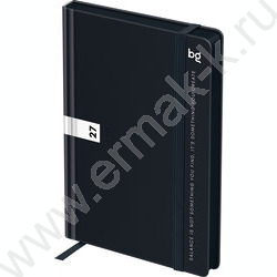 Ежедневник 2027г А6 176л "Monochrome. Black" черный /7БЦ , soft touch NEW | Фото 1