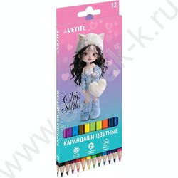 Карандаши 12цв Chic&Style /шестигранные/ d грифеля-2,8мм к/кор NEW | Фото 1