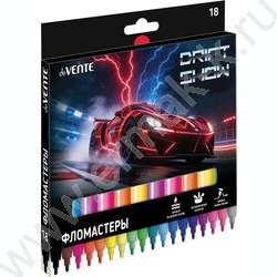 Фломастеры  18цв Drift Show вентилируемый колпачок, к/кор с подвесом NEW | Фото 1