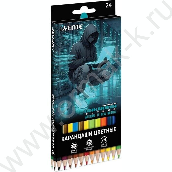 Карандаши 24цв Future /шестигранные/ d грифеля-2,8мм к/кор NEW | Фото 1