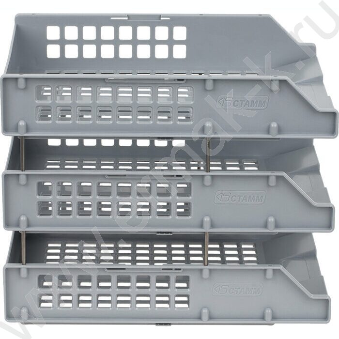 Лоток горизонтальный сетчатый серый /уп.3шт на мет.стержнях | Фото 4