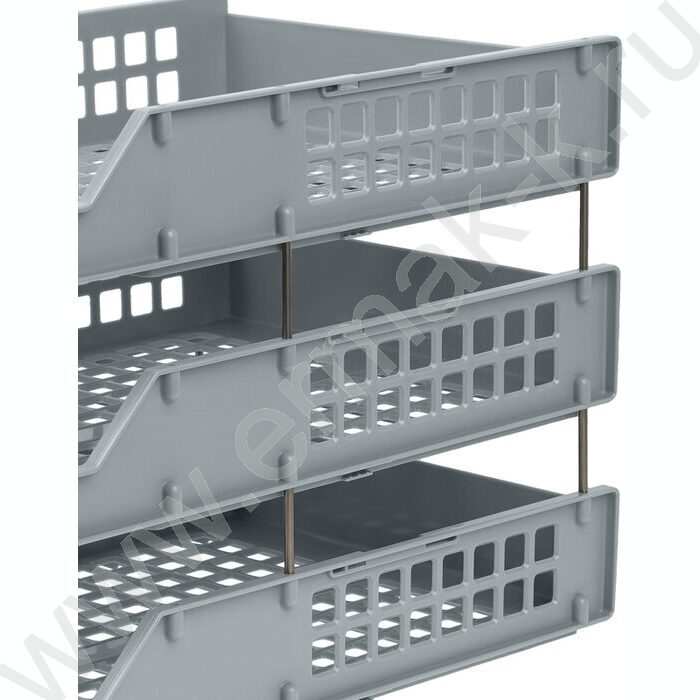 Лоток горизонтальный сетчатый серый /уп.3шт на мет.стержнях | Фото 5