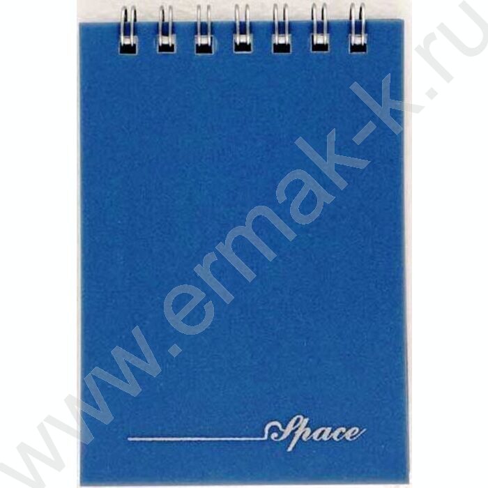 Блокнот  64л А7 спираль верхняя/пластик.обл. "Space-Синий" | Фото 1