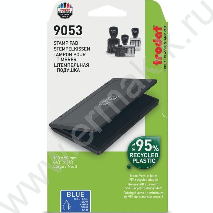 Штемпельная подушка  90*160 синяя | Фото 4