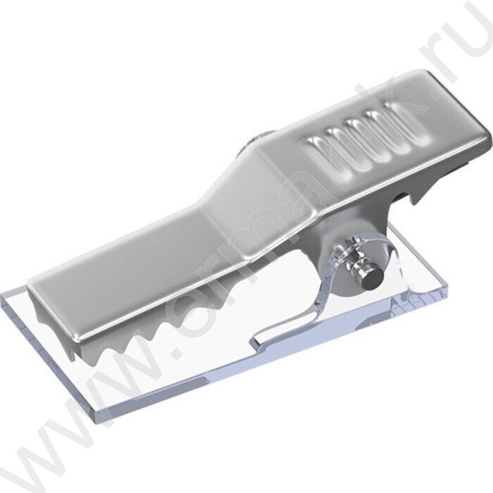 Бейдж горизонтальный  90*57мм пластиковый с метал.зажимом и булавкой | Фото 3