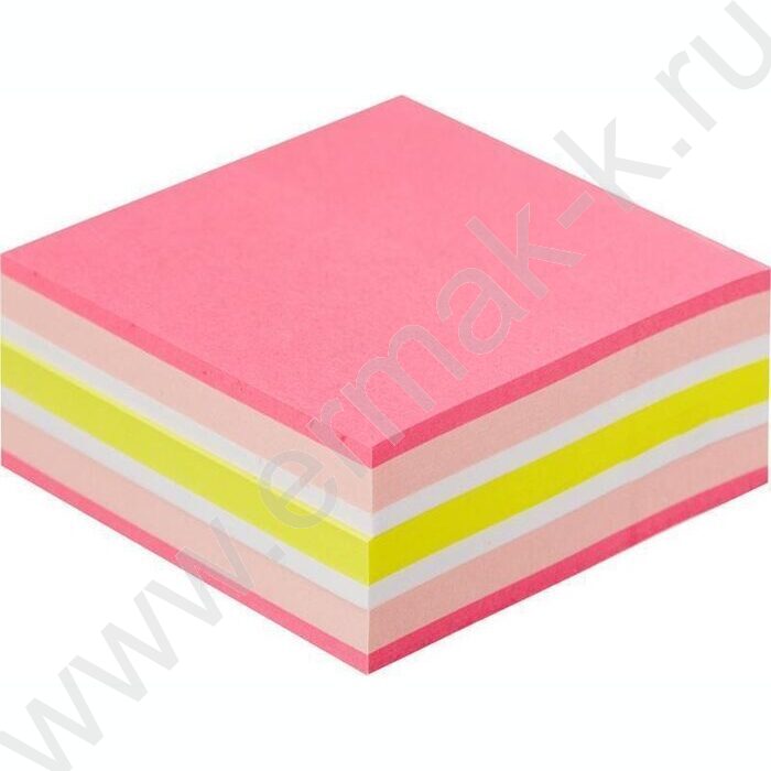 Бумага д/записей   51*51мм /250л Attache Selection клубничный микс с липким краем | Фото 1