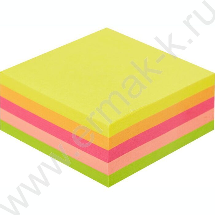 Бумага д/записей   51*51мм /250л, 75г/м², Attache Selection радуга с липким краем | Фото 1