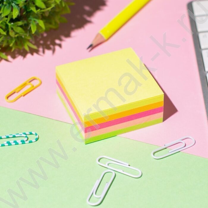Бумага д/записей   51*51мм /250л, 75г/м², Attache Selection радуга с липким краем | Фото 7