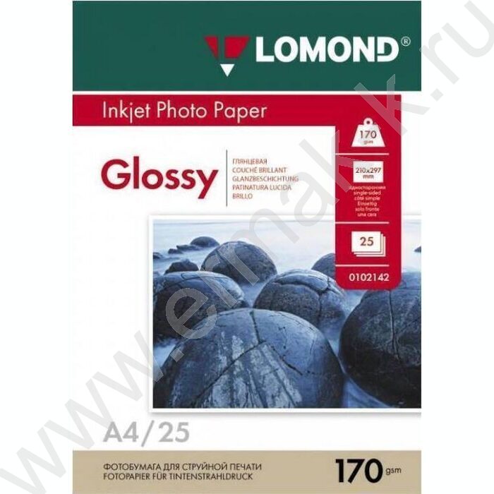 Бумага А4 "Lomond" 170г/мкв  25л глянцевая одностор. | Фото 1