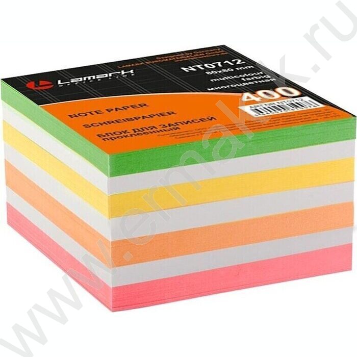 Бумага д/записей  80*80мм /400л цветной склейка | Фото 1
