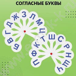 Касса-веер гласных,согласных и цифры (3 веера) | Фото 6
