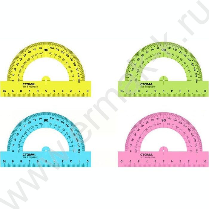 Транспортир 180*10см прозр.флюор | Фото 1