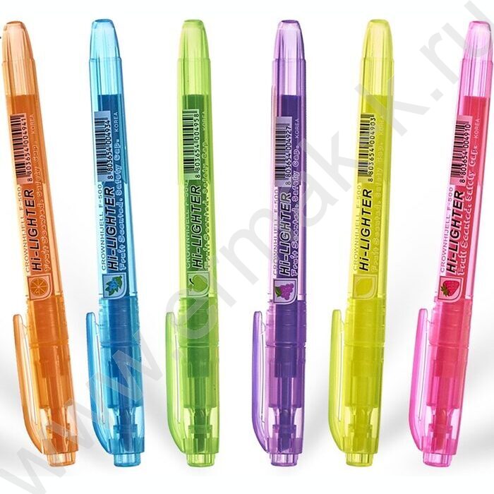 Текстовыделитель /набор  6цв/ 1-4мм косой "Multi Hi-Lighter Aroma" аромат. /чехол с европодвесом | Фото 2