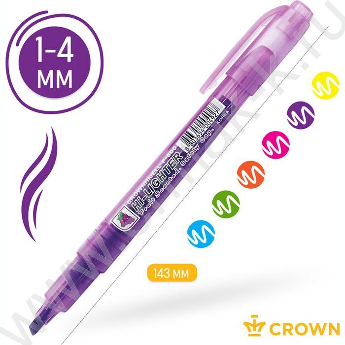 Текстовыделитель /набор  6цв/ 1-4мм косой "Multi Hi-Lighter Aroma" аромат. /чехол с европодвесом | Фото 3