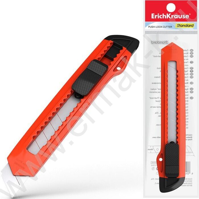 Нож канцелярский 18мм EasyCut ассорти /европодвес | Фото 2