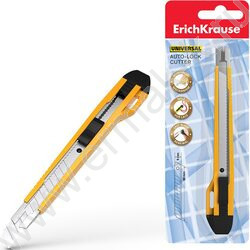 Нож канцелярский  9мм Universal жёлтый блистер,европодвес | Фото 3