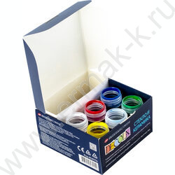 Краски акриловые  5цв 20мл+2контура+разб. Декола по стеклу и керамике | Фото 4