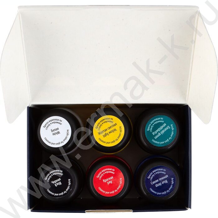 Краски акриловые  6цв 20мл Декола по стеклу и керамике | Фото 5