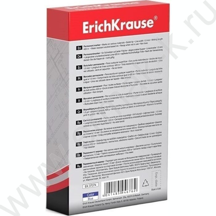 Маркер перм. CD,DVD, OHP пленка /синий/ 1мм круг P-70     | Фото 3