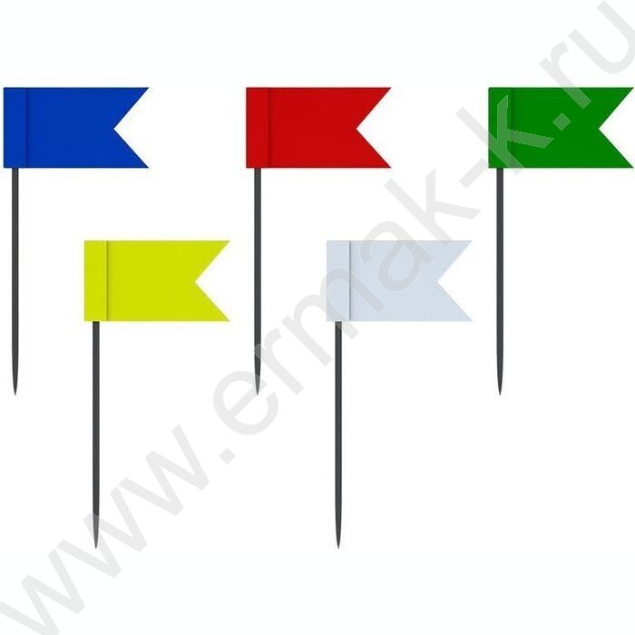 Кнопки силовые /50шт Флажки пласт/25мм | Фото 1