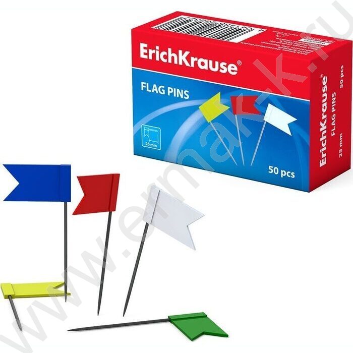 Кнопки силовые /50шт Флажки пласт/25мм | Фото 2