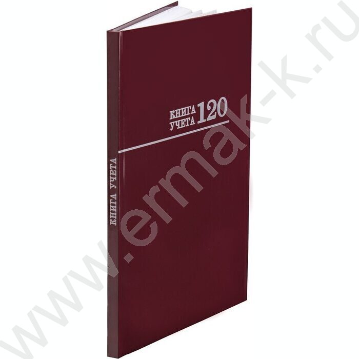 Книга Учёта 120л клетка тв.обл. офсет бордо | Фото 2