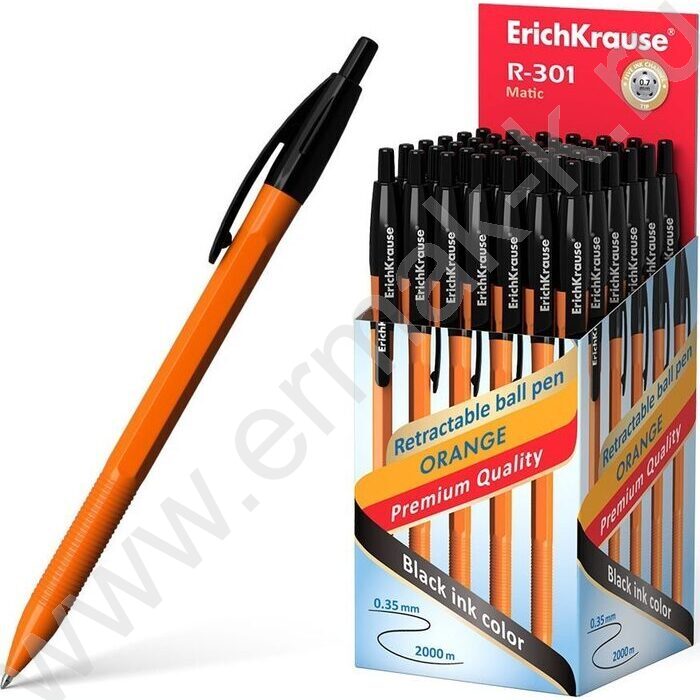 Ручка шар авт R-301 Matic Orange Orange 0,7мм черная | Фото 2