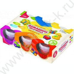 Набор д/творчества Радужный песок.Набор из 6 цветов/140гр 2 формочки | Фото 1