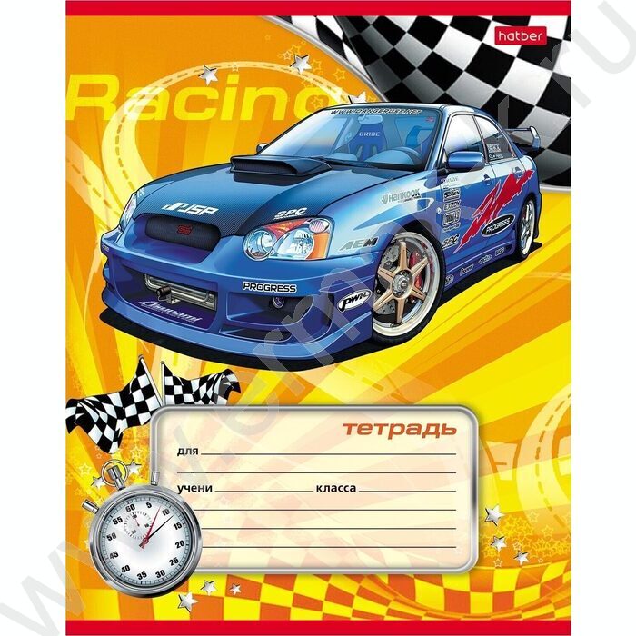 Тетрадь  12л линейка косая "Спортивные авто" 5видов | Фото 2