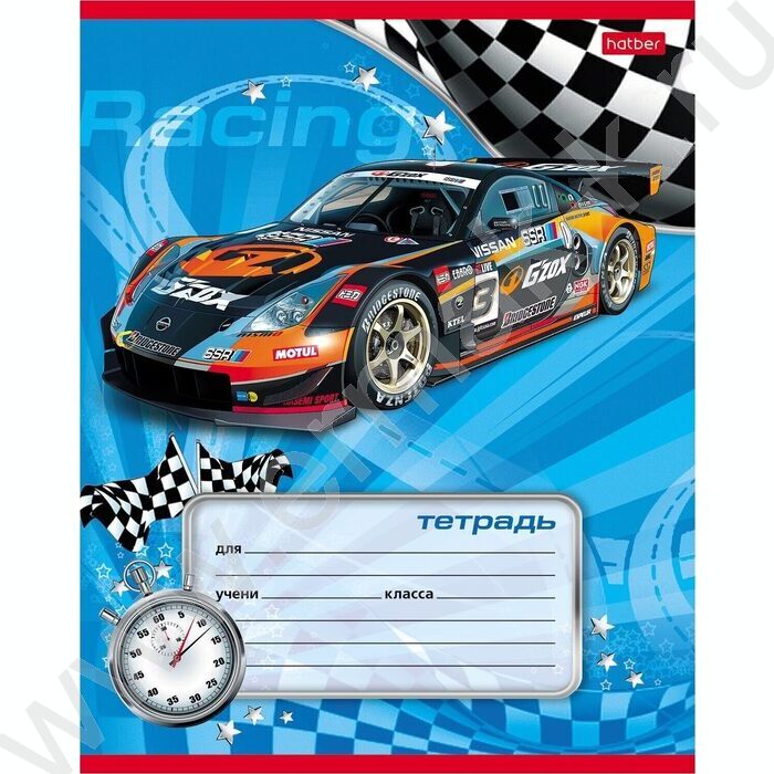 Тетрадь  12л линейка косая "Спортивные авто" 5видов | Фото 4