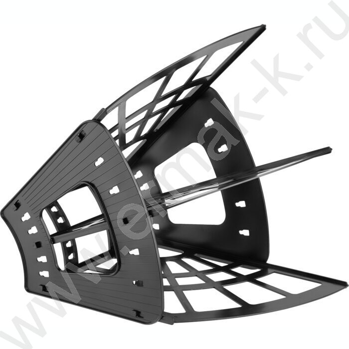 Лоток вертикально-гориз. разборный Эконом /чёрный/ 2отд. | Фото 1