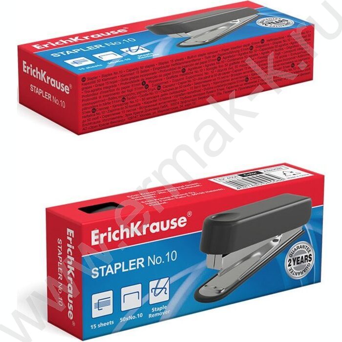 Степлер №10  15л пластик /встроен антистеплер/ ассорти | Фото 3